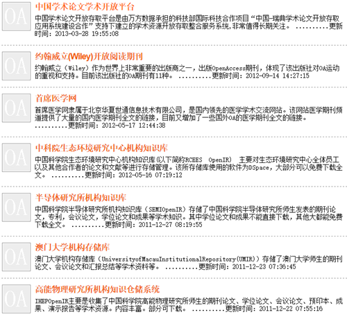OA机构存储库