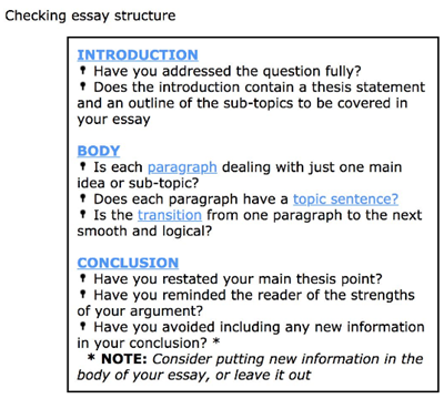 essay structure