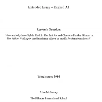 Extened Essay Title Page示例