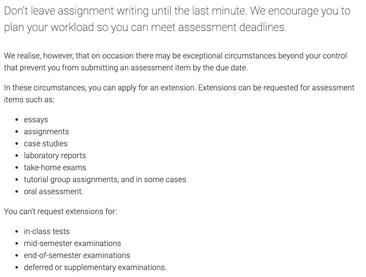 extension for an assessment申请 extension for an assessment申请