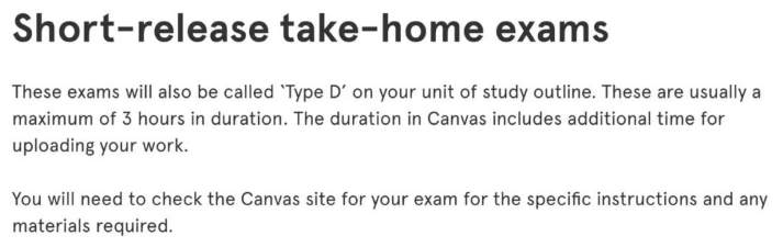 Short-release take-home exams介绍 Short-release take-home exams介绍