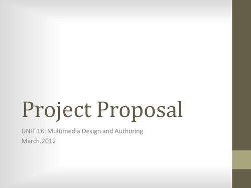 Project proposal Project proposal